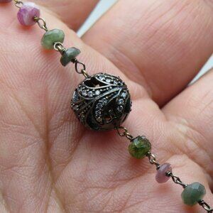 14k *925 Sterling Turmaline Bracelet